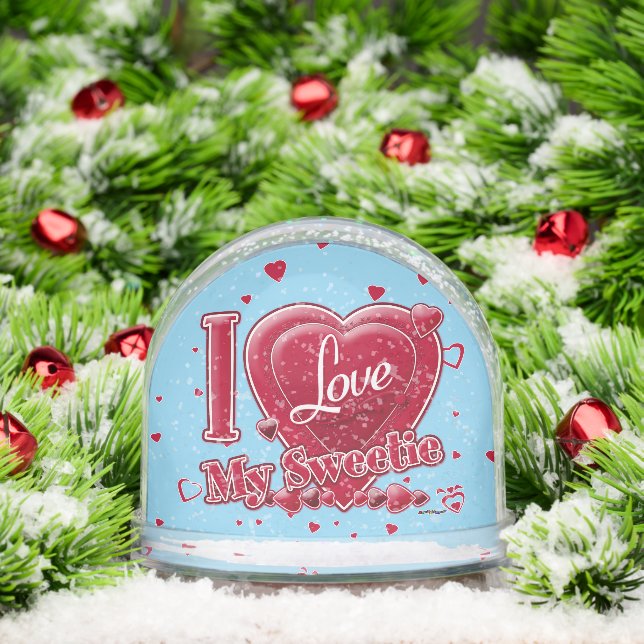 I Love My Sweetie red - hearts Snowglobe (Christmas)