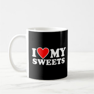 I Love My Sweets with Heart Coffee Mug
