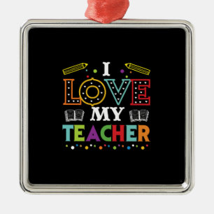 I Love My Teacher Metal Tree Decoration