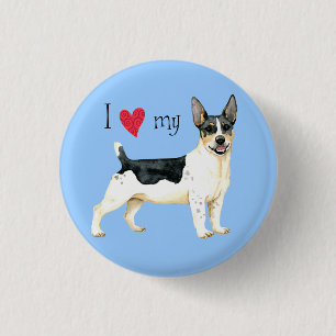 I Love my Teddy Roosevelt Terrier 3 Cm Round Badge
