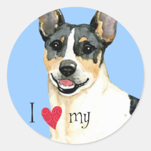 I Love my Teddy Roosevelt Terrier Classic Round Sticker