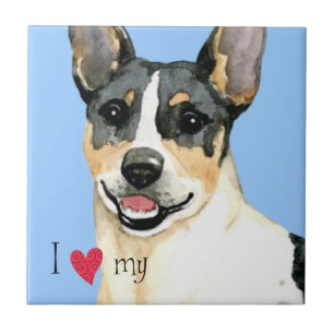 I Love my Teddy Roosevelt Terrier Tile