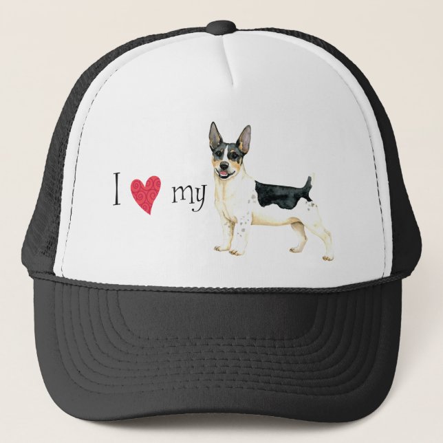 I Love my Teddy Roosevelt Terrier Trucker Hat (Front)