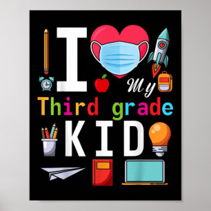 I Love My Third Grade Kids Outfit Back To School T Poster