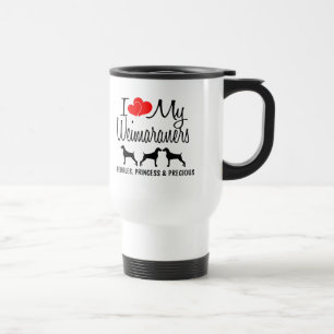 I Love My Three Weimaraner Dogs Mug