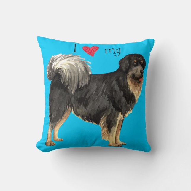 I Love my Tibetan Mastiff Cushion (Front)