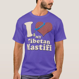 I Love My Tibetan Mastiff Heart Dog Owner T-Shirt
