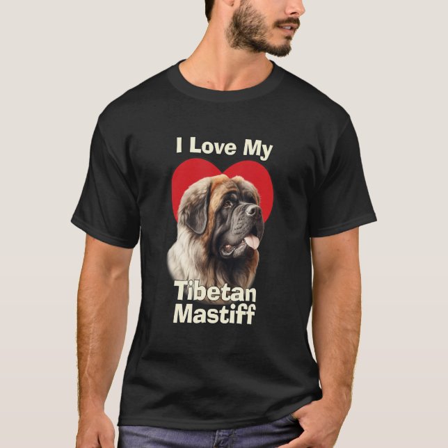 I Love My Tibetan Mastiff Puppy Dog T-Shirt (Front)
