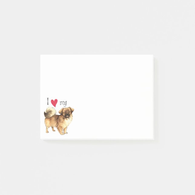 I Love my Tibetan Spaniel Post-it Notes (Front)