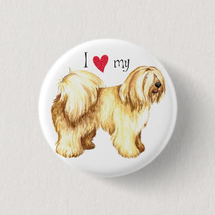 I Love my Tibetan Terrier 3 Cm Round Badge