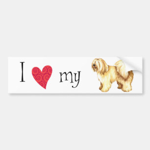 I Love my Tibetan Terrier Bumper Sticker