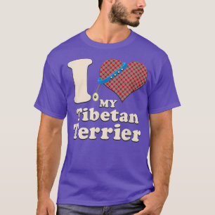 I Love My Tibetan Terrier Heart Dog Owner T-Shirt