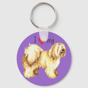I Love my Tibetan Terrier Key Ring