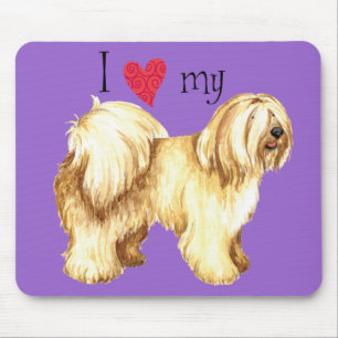 I Love my Tibetan Terrier Mouse Mat