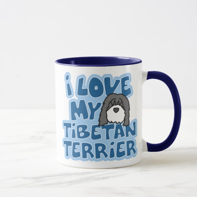 I Love My Tibetan Terrier Mug (Right)