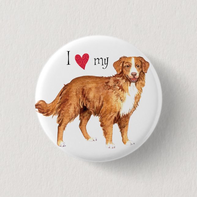 I Love my Toller 3 Cm Round Badge (Front)