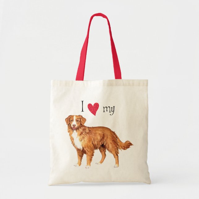 I Love my Toller Tote Bag (Front)