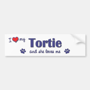 I Love My Tortie (Female Cat) Bumper Sticker
