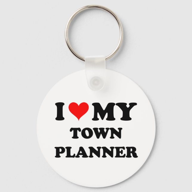 I Love My Town Planner Key Ring (Front)