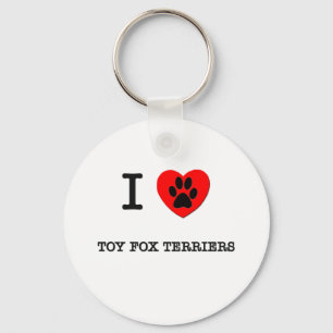 I LOVE MY TOY FOX TERRIERS KEY RING