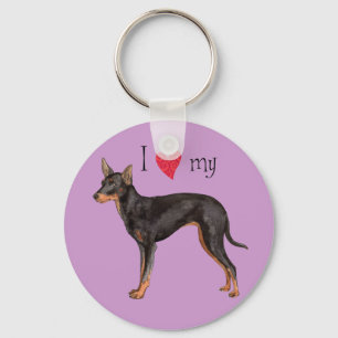I Love my Toy Manchester Terrier Key Ring