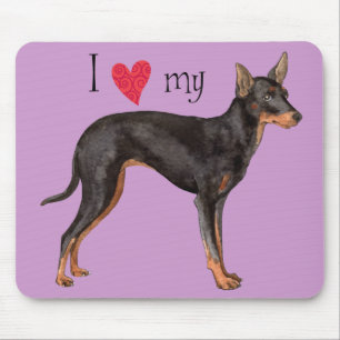 I Love my Toy Manchester Terrier Mouse Mat