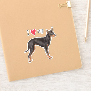I Love my Toy Manchester Terrier Vinyl Sticker