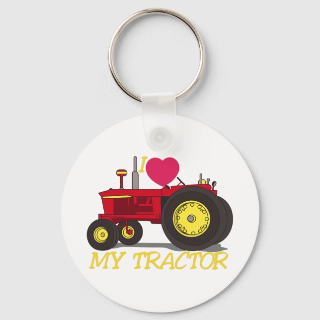 I Love My Tractor Key Ring (Front)