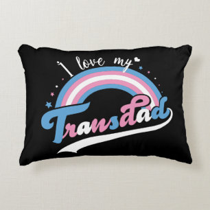 I Love My Transdad LGBTQ Transgender Decorative Cushion