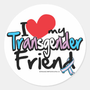 I Love My Transgender Friend Classic Round Sticker