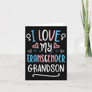I Love My Transgender Grandson Lgbt Trans Pride Fl Card
