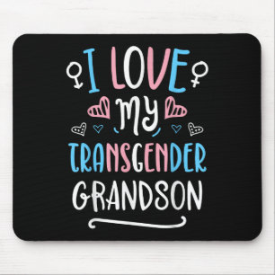 I Love My Transgender Grandson Lgbt Trans Pride Fl Mouse Mat