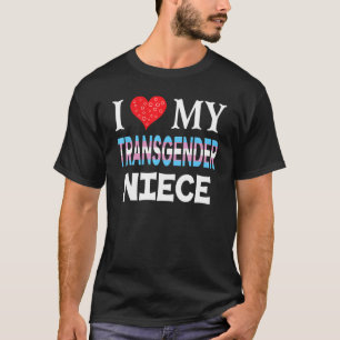 I Love My Transgender Niece Lgbt Lesbian Rainbow P T-Shirt