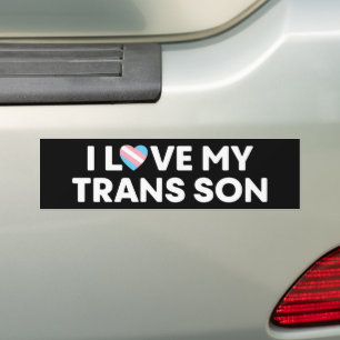 I Love My Transgender Son LGBT Trans Mom Dad Bumper Sticker