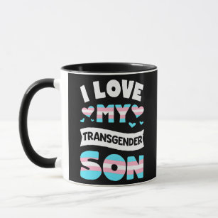 I Love My Transgender Son Trans Pride Mom Dad  Mug