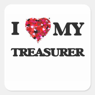 I love my Treasurer Square Sticker