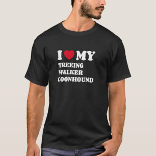 I Love My Treeing Walker Coonhound Dog Owner Heart T-Shirt