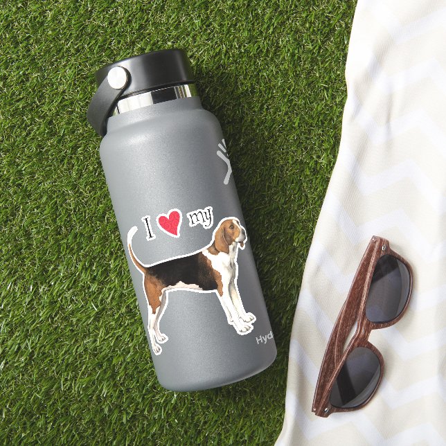 I Love my Treeing Walker Coonhound Vinyl Sticker (HydroFlask Insitu)