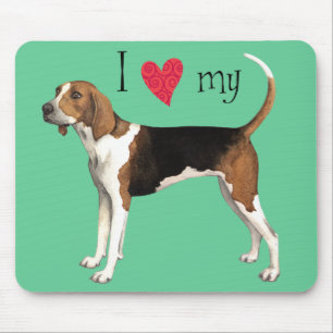 I Love my Treeing Walker Mouse Mat