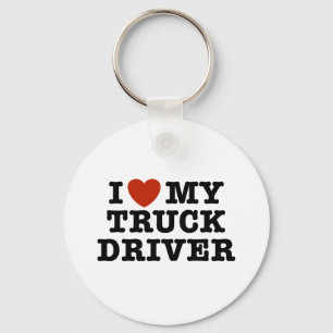 I Love My Truck Driver Key Ring