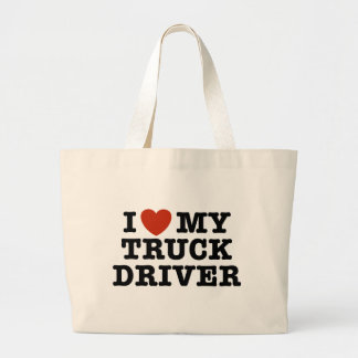 I Love My Truck Driver Large Tote Bag