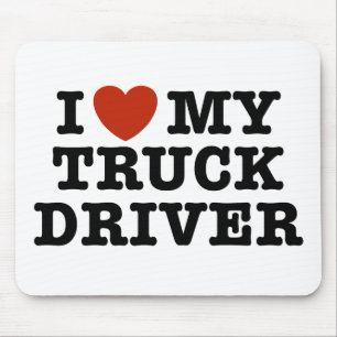 I Love My Truck Driver Mouse Mat