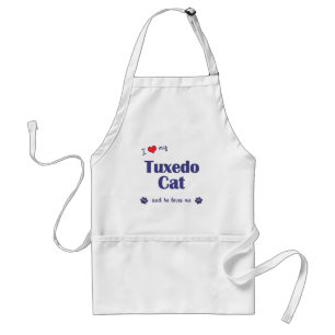 I Love My Tuxedo Cat (Male Cat) Standard Apron