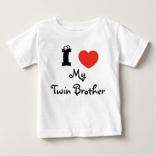 I love my twin brother shirt. baby T-Shirt