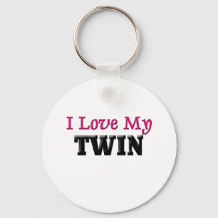 I Love My Twin Key Ring