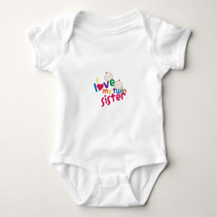 I Love My Twin Sister Baby Bodysuit