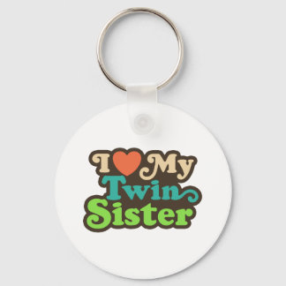 I Love My Twin Sister Key Ring