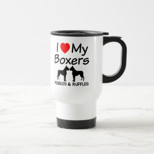 I Love My TWO Boxer Dogs Mug