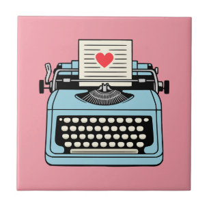 I Love my typewriter Tile