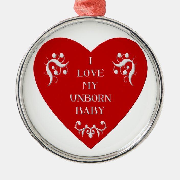 I love my unborn baby christmas ornament Zazzle.co.uk